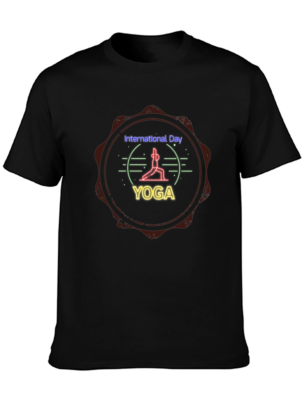 International Yoga Day Graphic Tee - Black