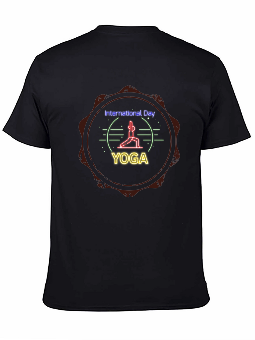 International Yoga Day Graphic Tee - Black