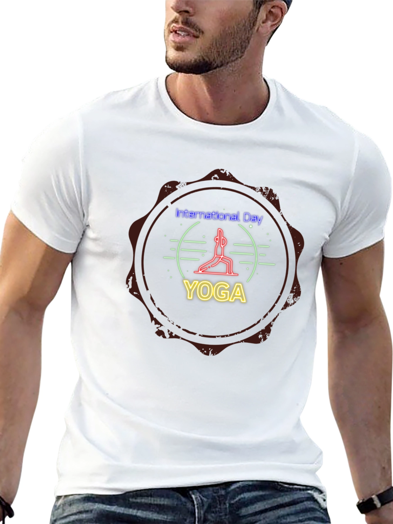 International Yoga Day Graphic Tee - Black