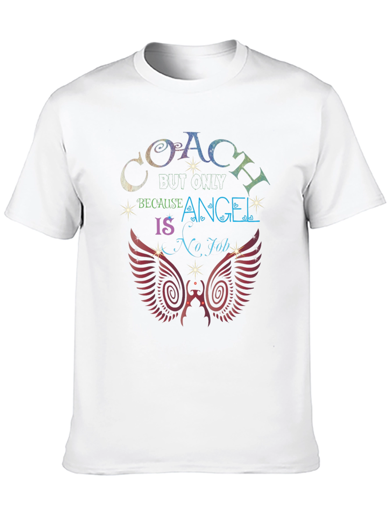 Coach Because Angel is No Job Black T-Shirt