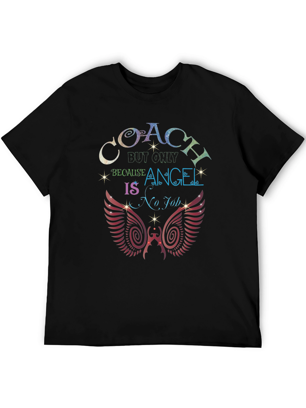 Coach Because Angel is No Job Black T-Shirt