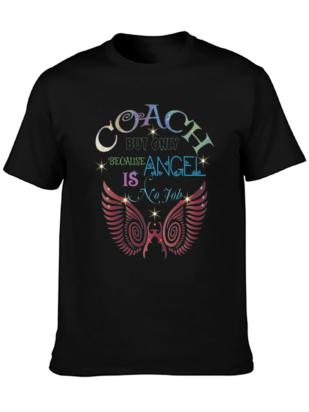 Coach Because Angel is No Job Black T-Shirt
