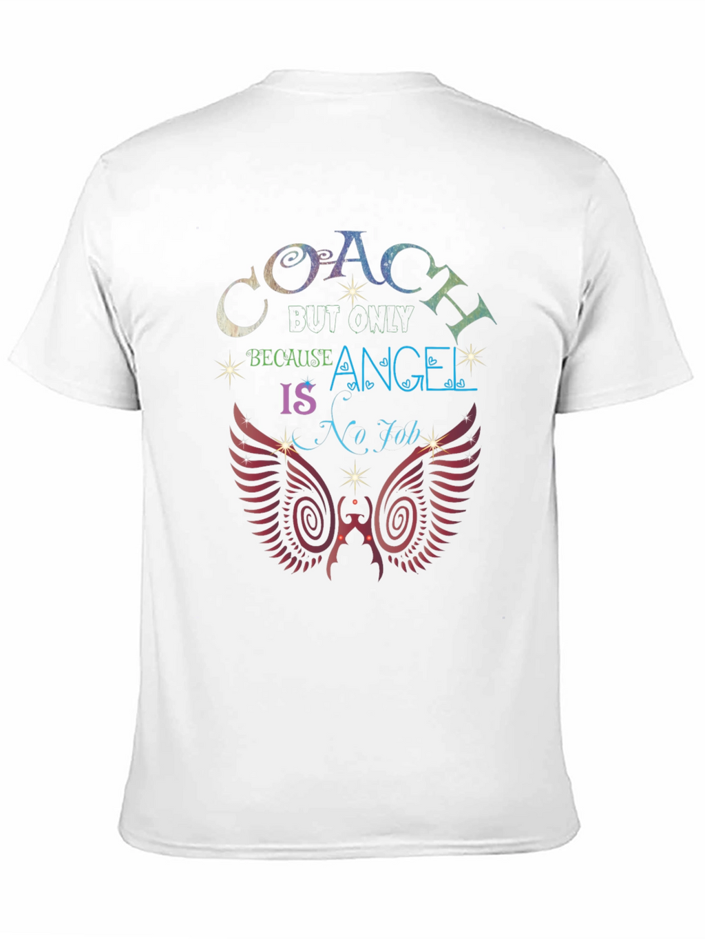 Coach Because Angel is No Job Black T-Shirt