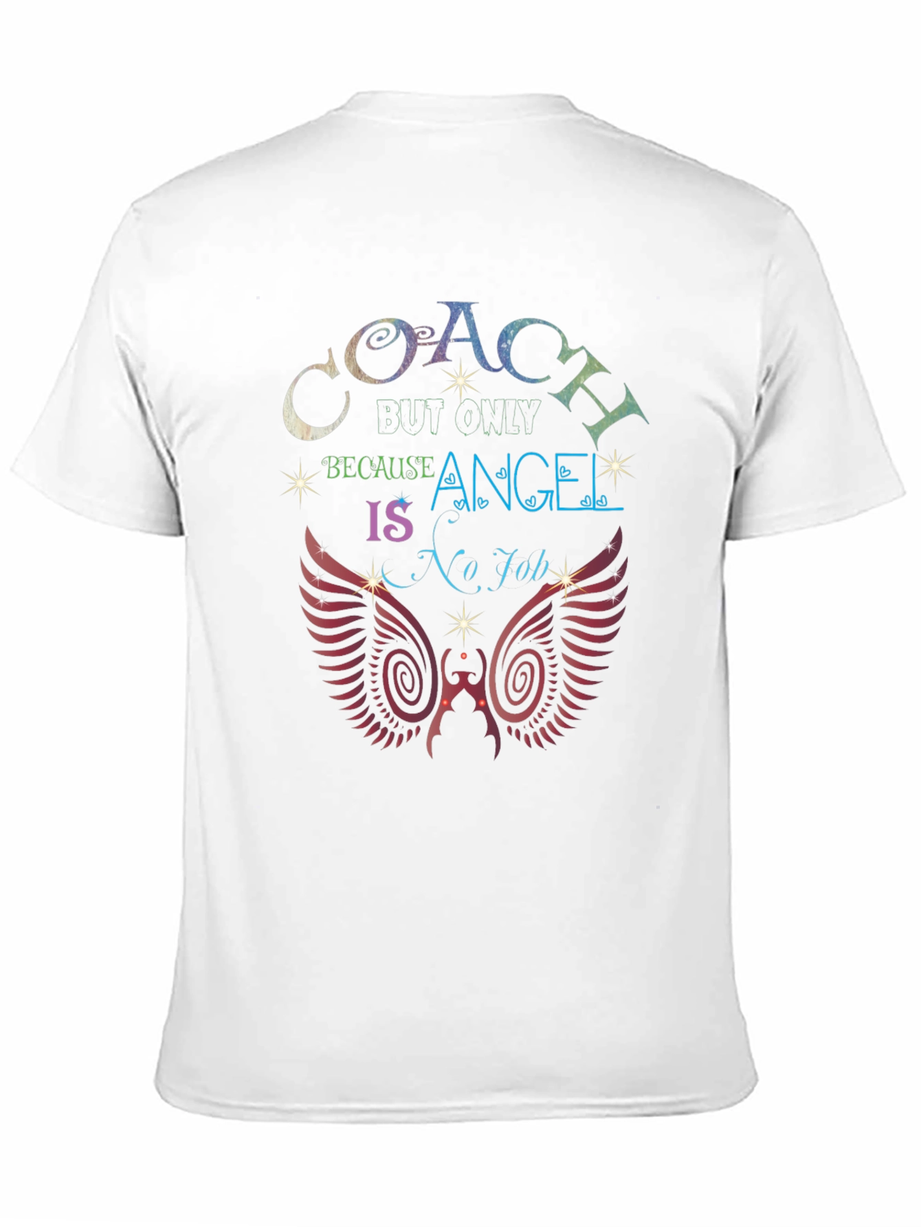 Coach Because Angel is No Job Black T-Shirt