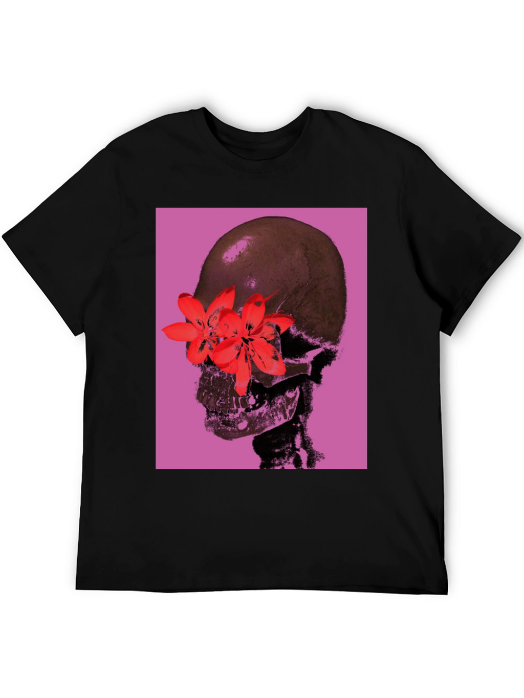Skull & Flower Graphic T-Shirt
