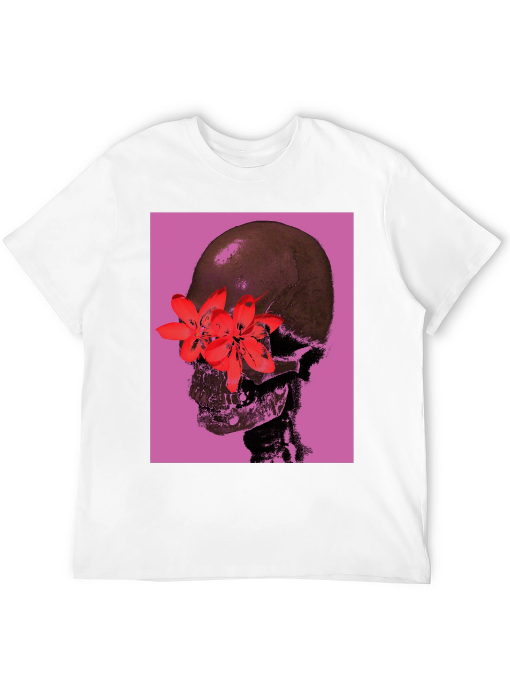 Skull & Flower Graphic T-Shirt
