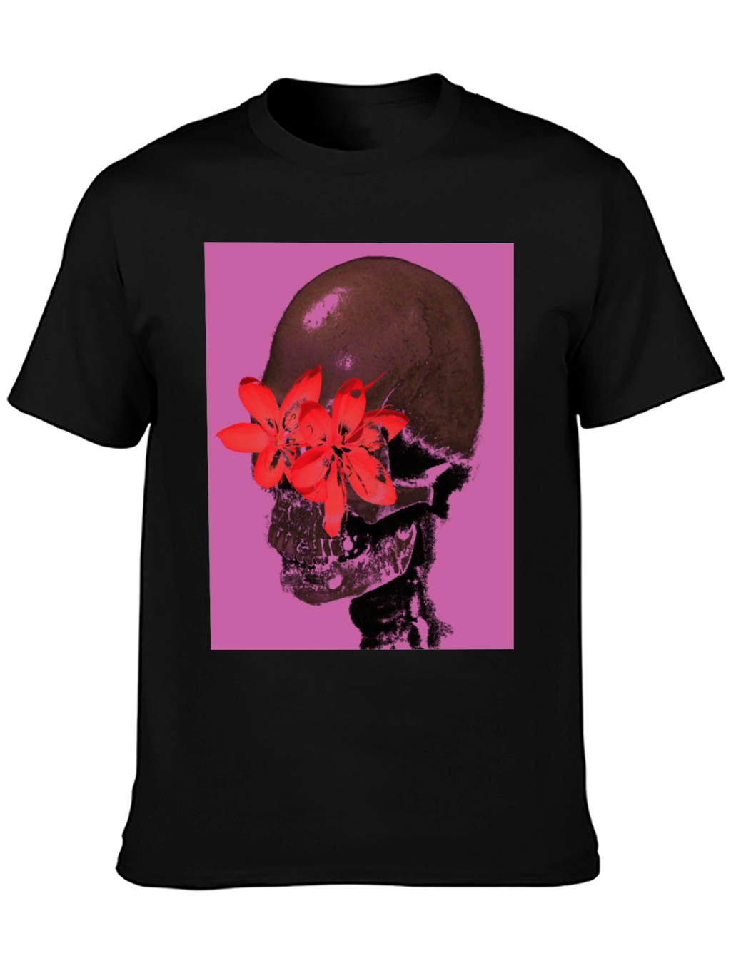 Skull & Flower Graphic T-Shirt