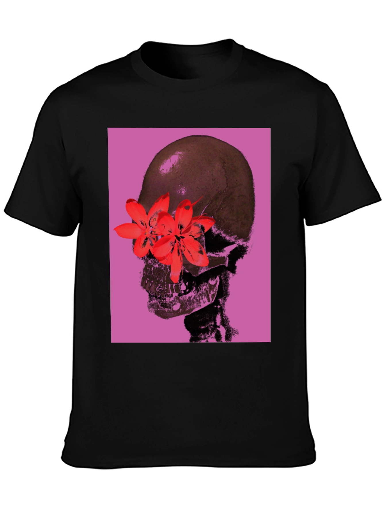Skull & Flower Graphic T-Shirt