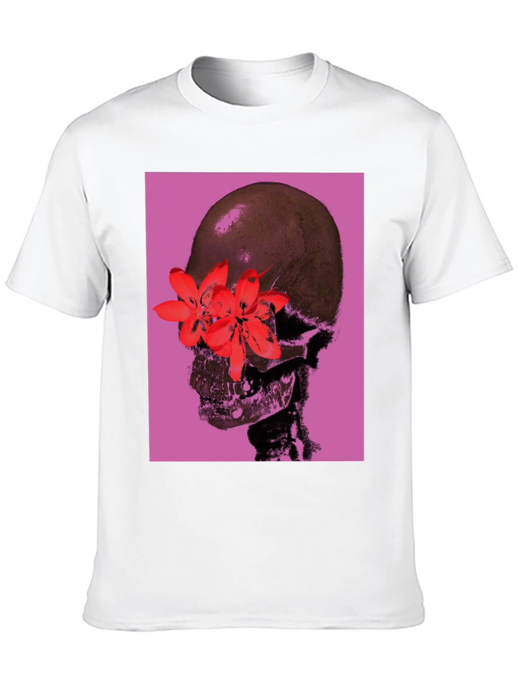 Skull & Flower Graphic T-Shirt