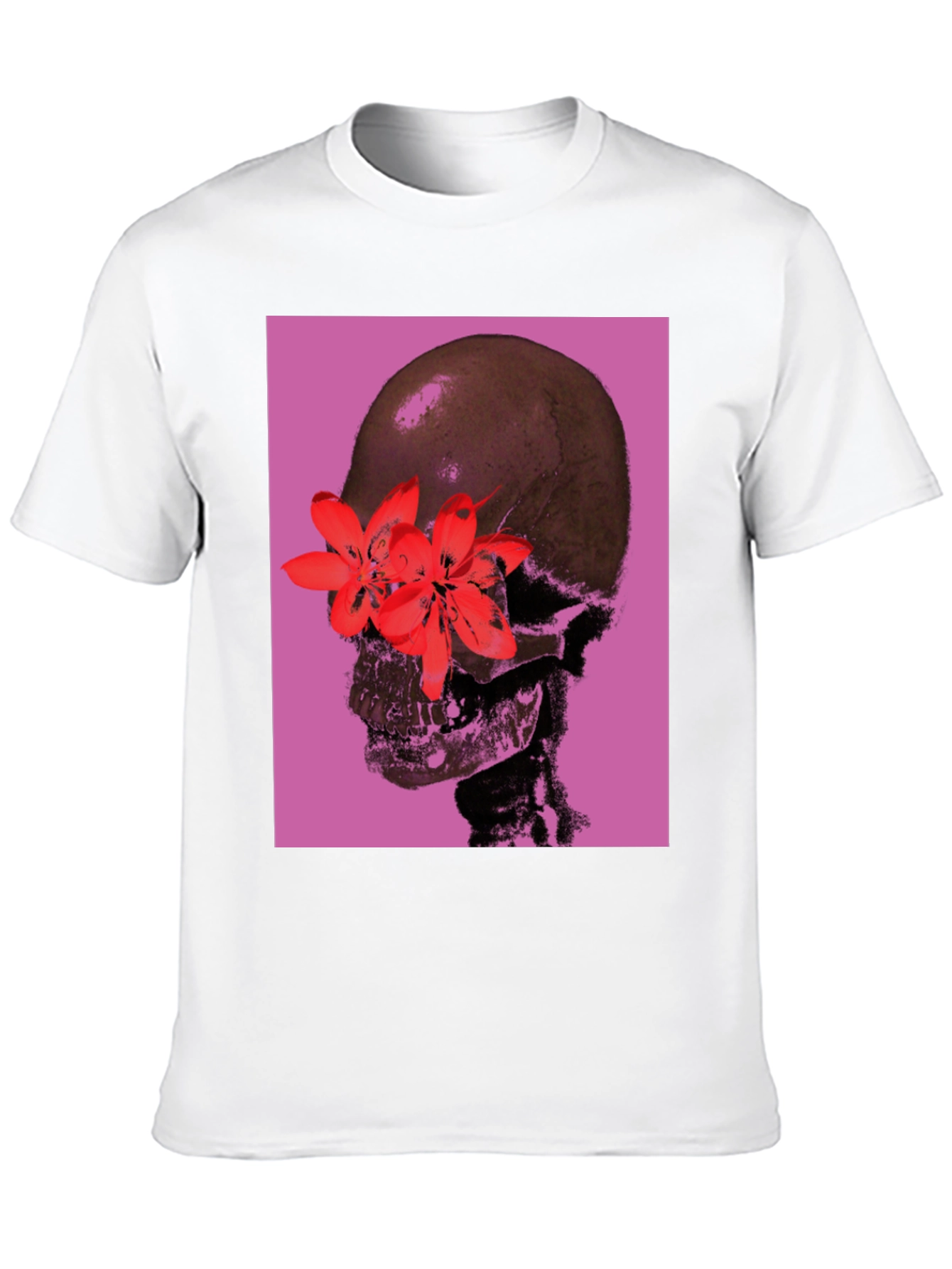 Skull & Flower Graphic T-Shirt