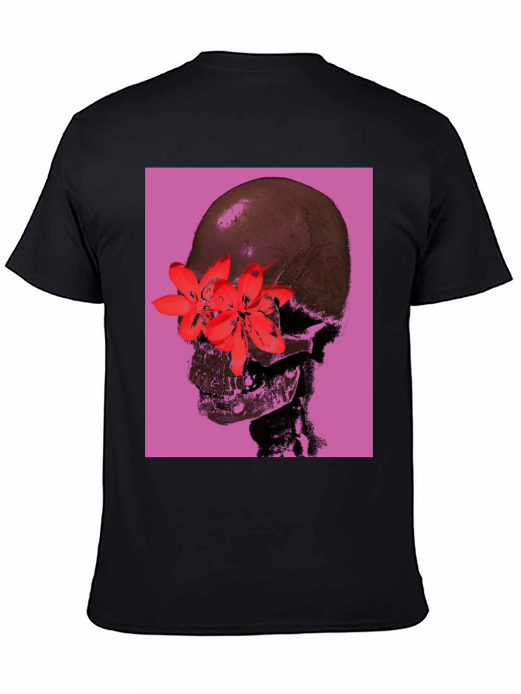 Skull & Flower Graphic T-Shirt