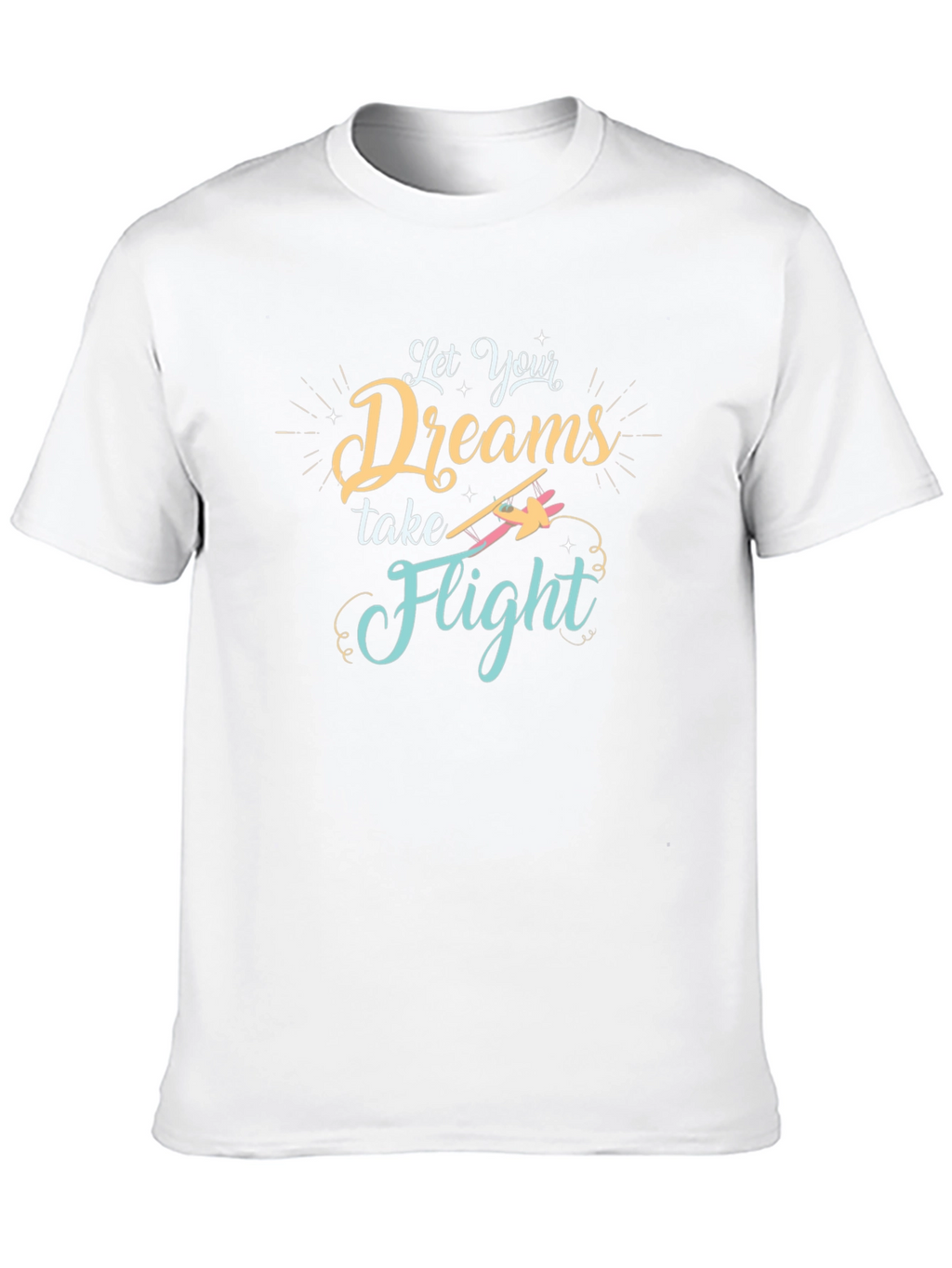 Dreams Take Flight Graphic Tee - Black Cotton T-Shirt