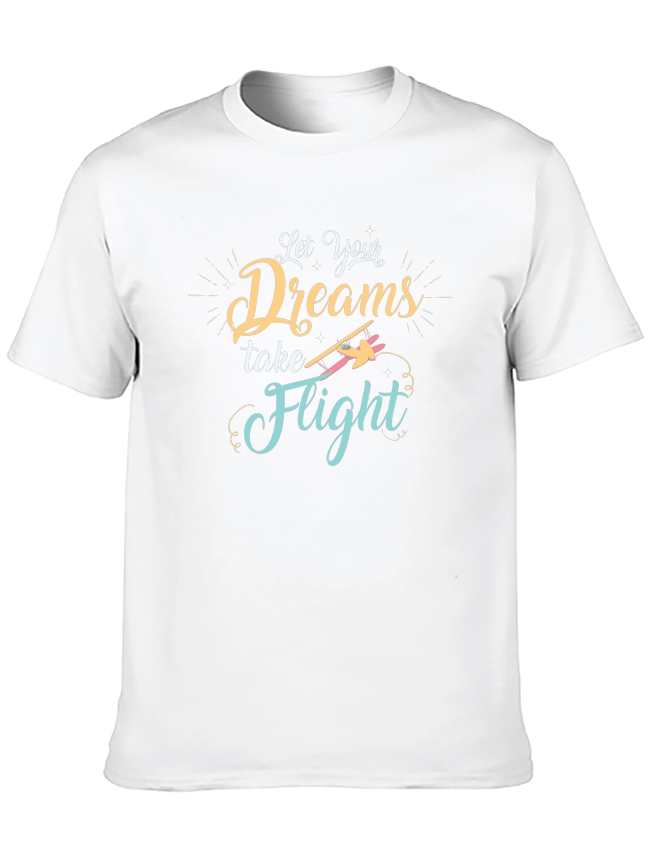 Dreams Take Flight Graphic Tee - Black Cotton T-Shirt