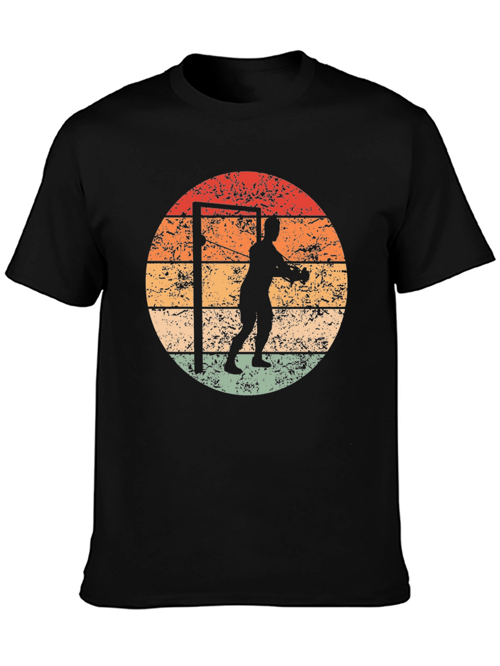 Retro Weightlifter T-Shirt - Black