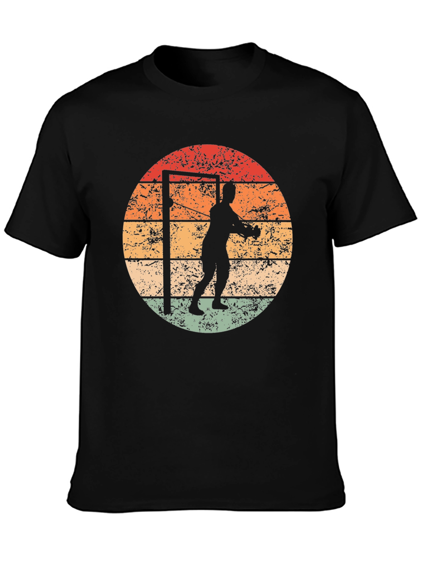 Retro Weightlifter T-Shirt - Black
