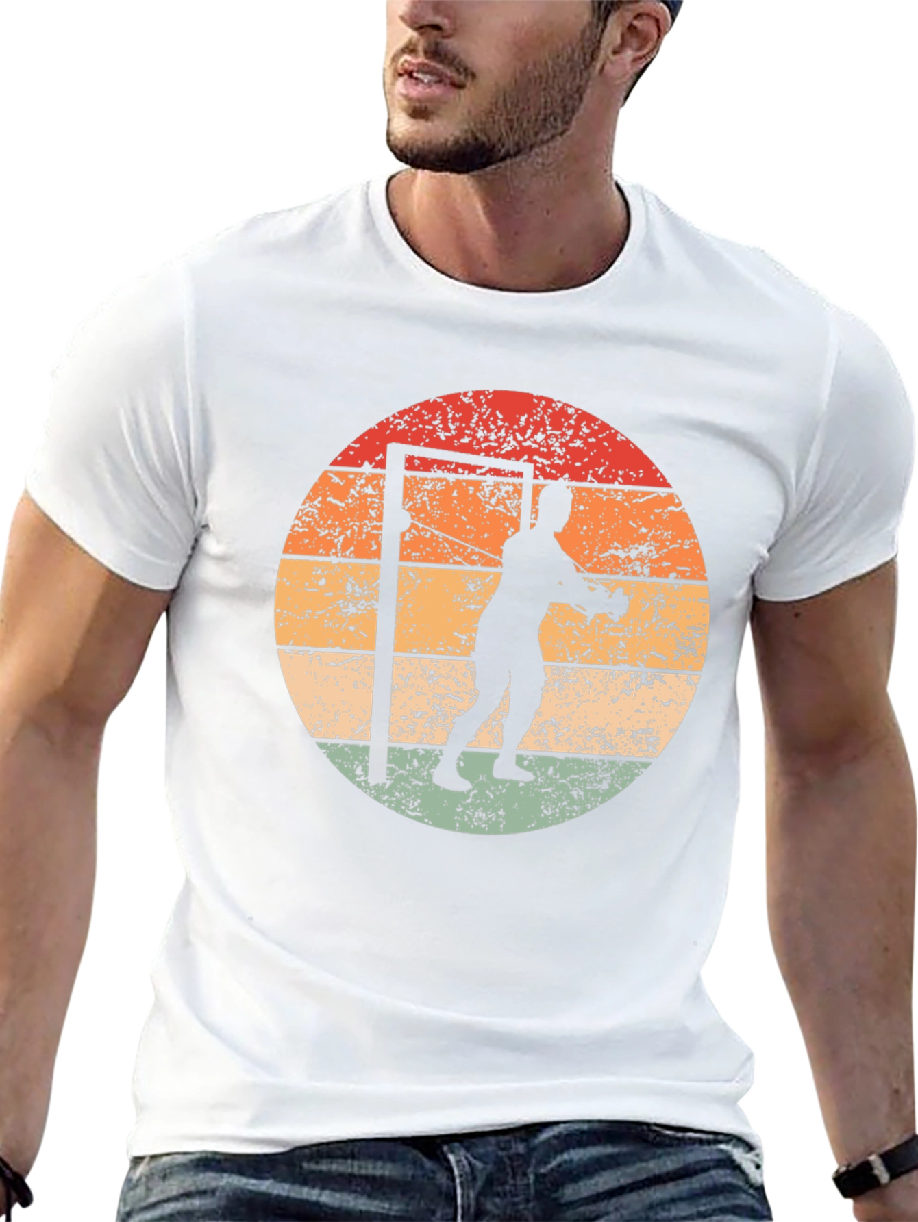 Retro Weightlifter T-Shirt - Black