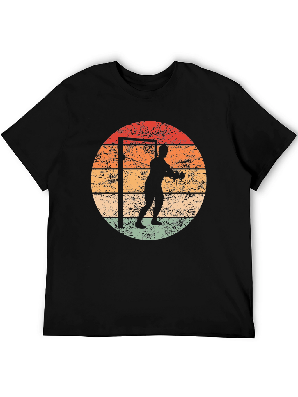 Retro Weightlifter T-Shirt - Black