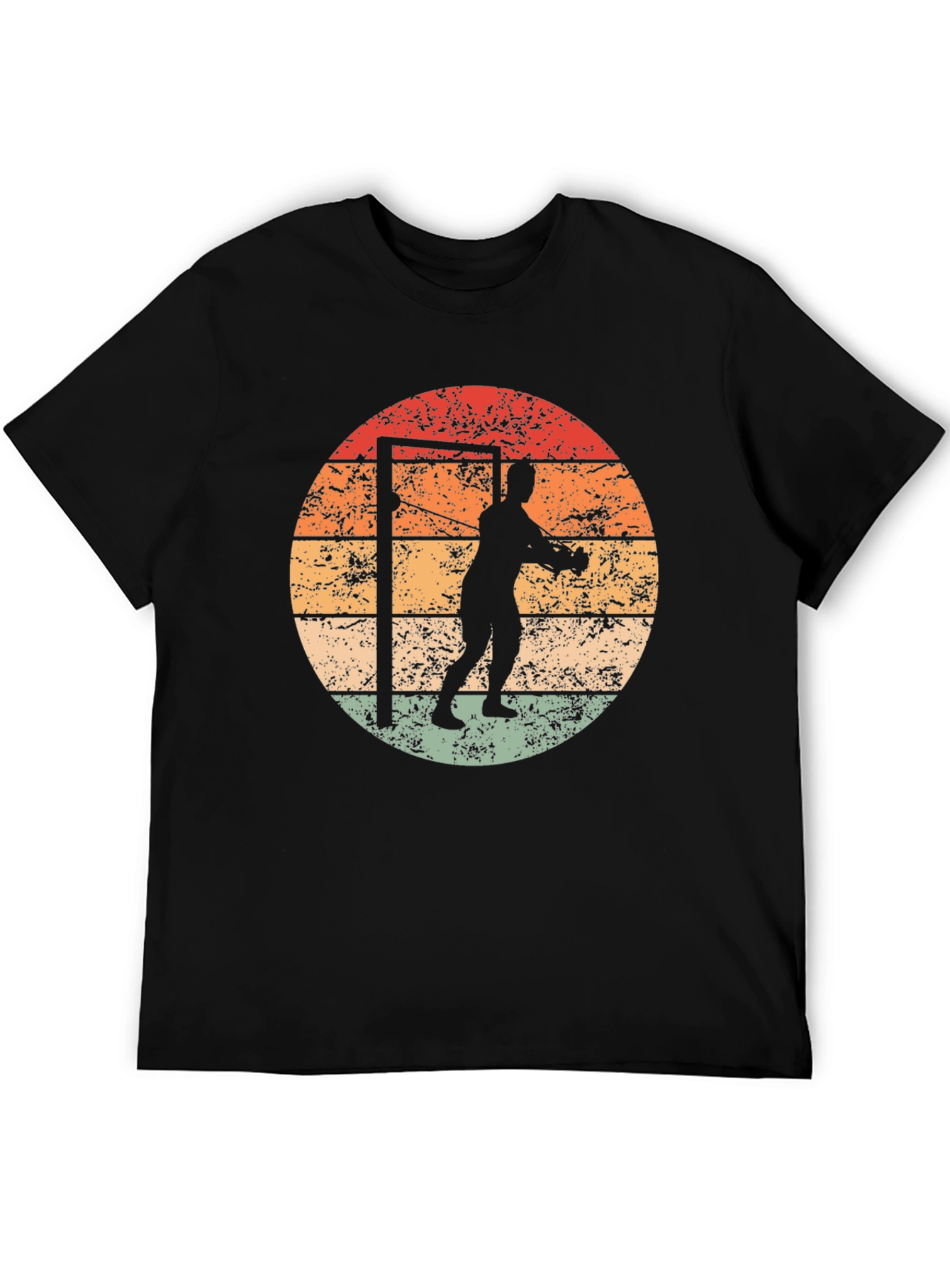 Retro Weightlifter T-Shirt - Black