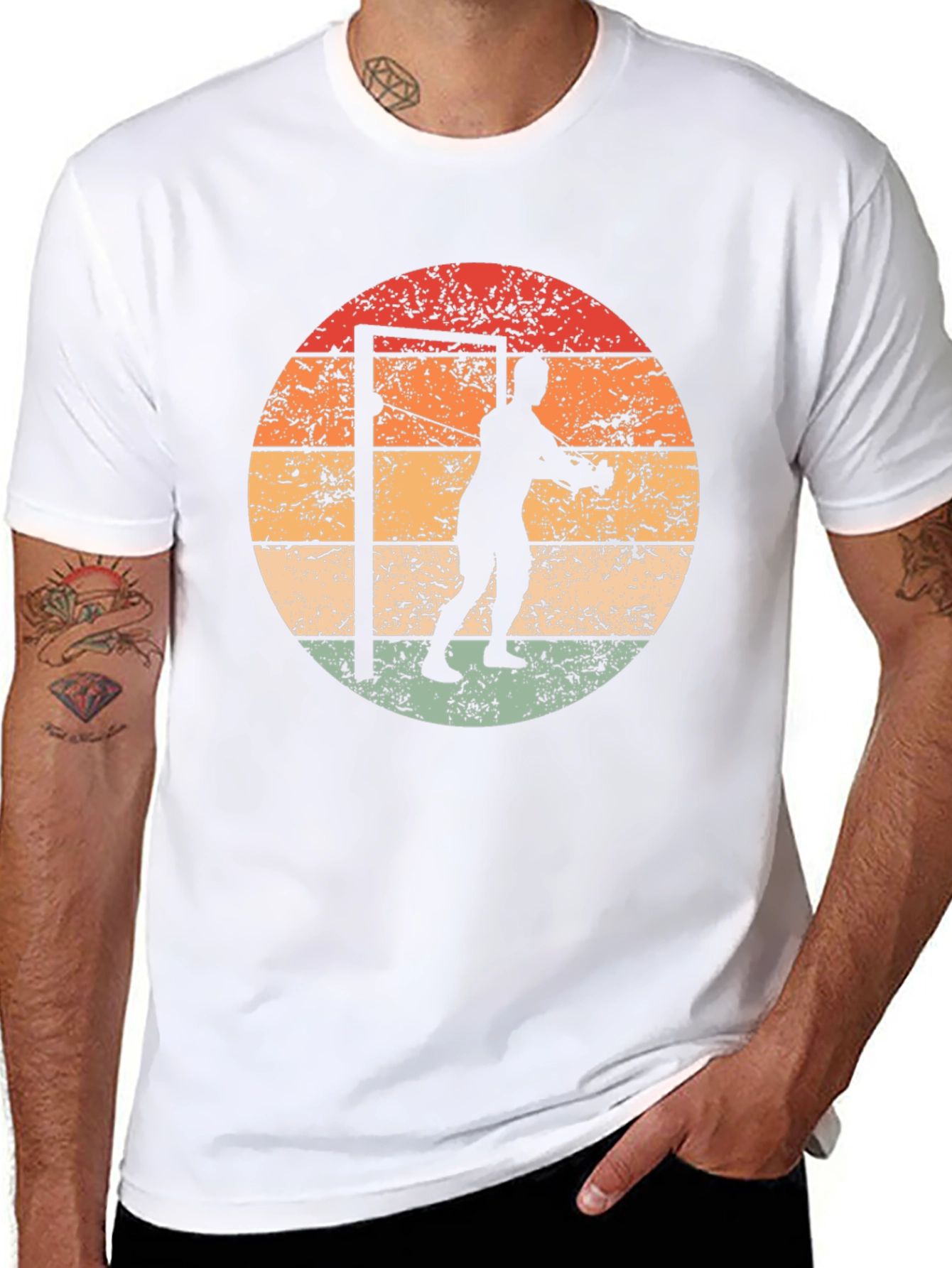 Retro Weightlifter T-Shirt - Black