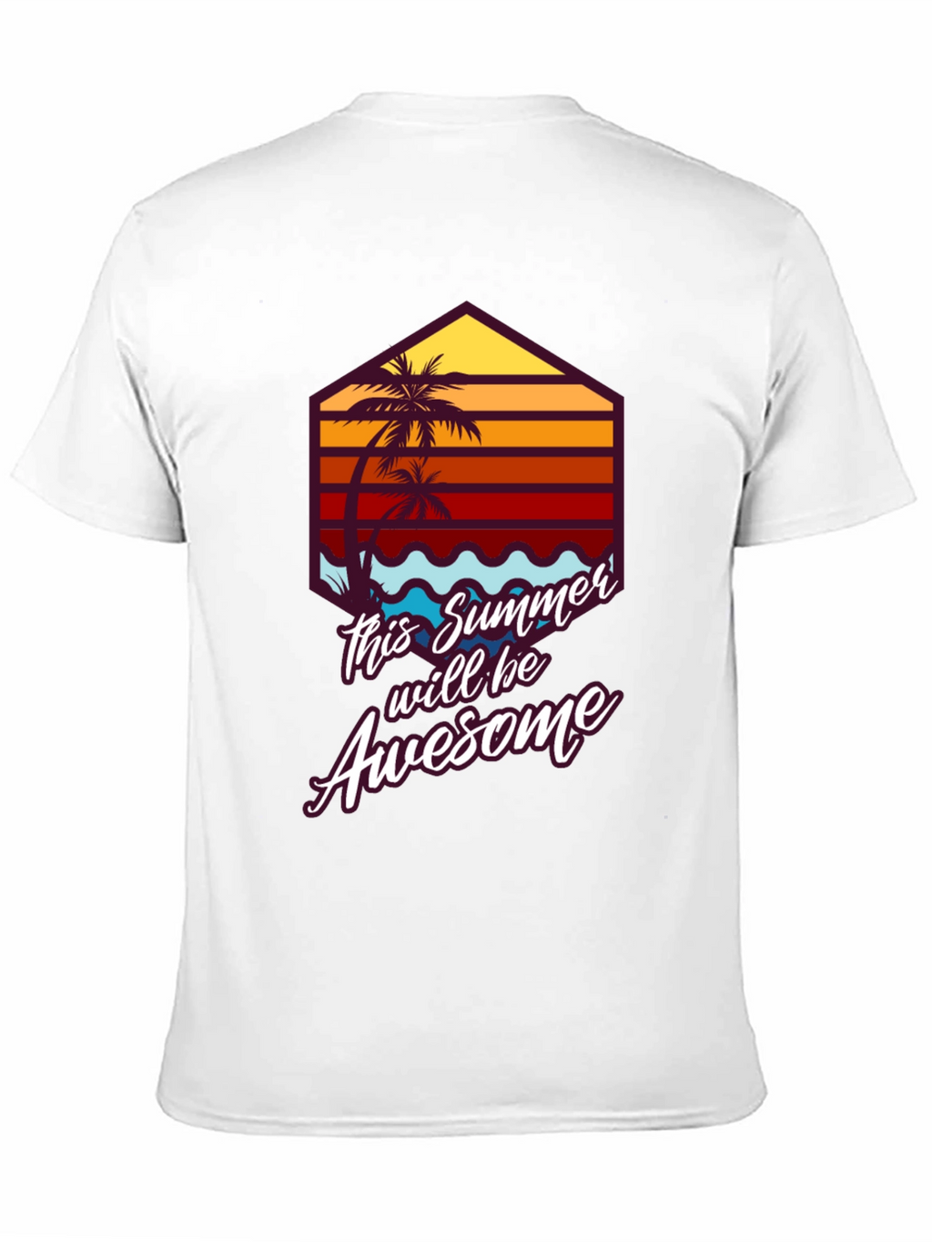 Awesome Summer Tee - Palm Tree Graphic T-Shirt