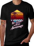 Awesome Summer Tee - Palm Tree Graphic T-Shirt