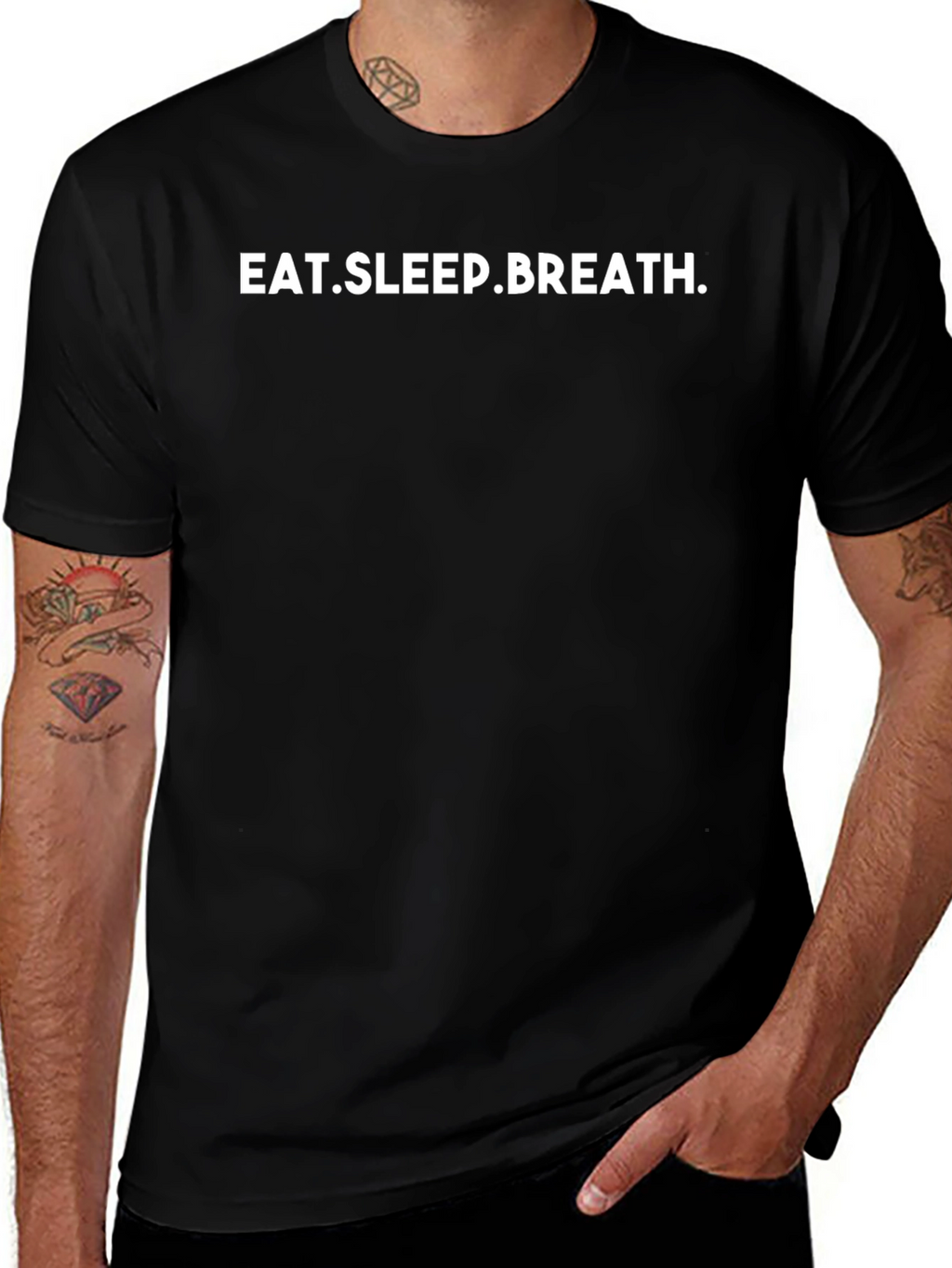 Eat Sleep Breath T-Shirt - Essential Black Tee
