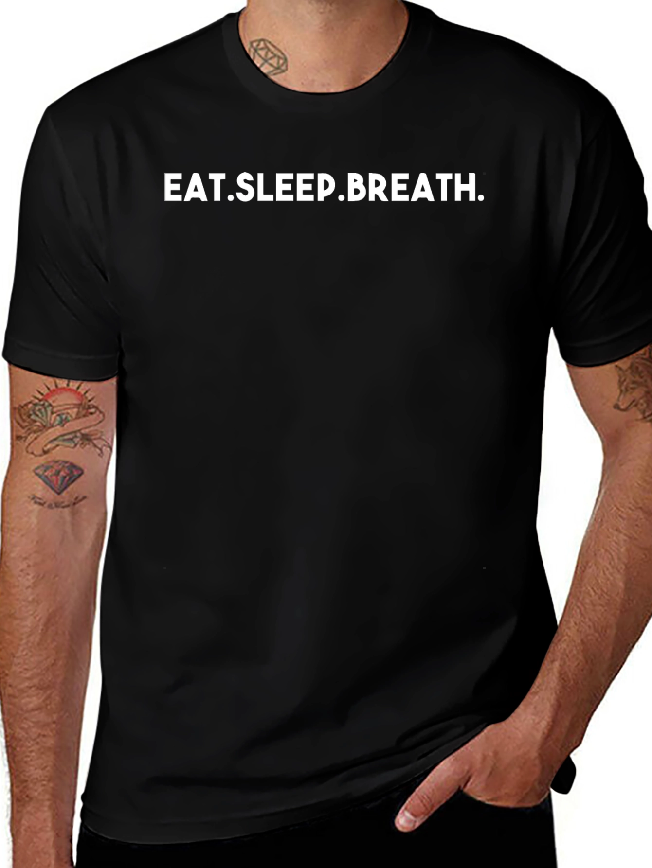 Eat Sleep Breath T-Shirt - Essential Black Tee