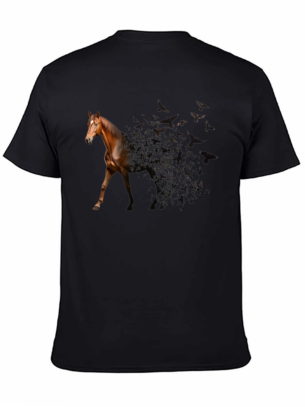 Horse to Birds Black Graphic Tee