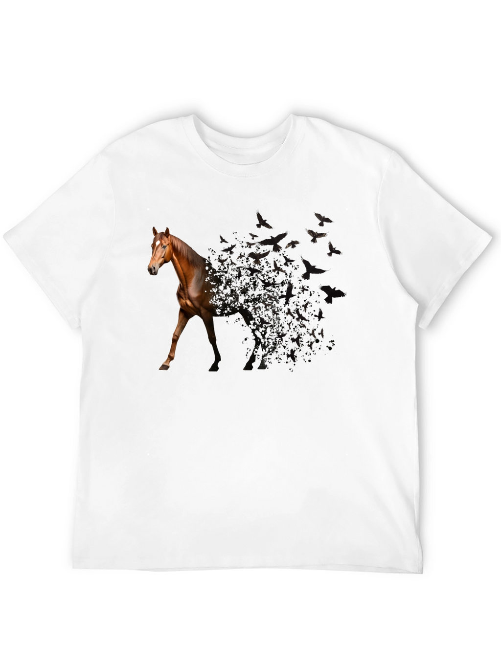 Horse to Birds Black Graphic Tee
