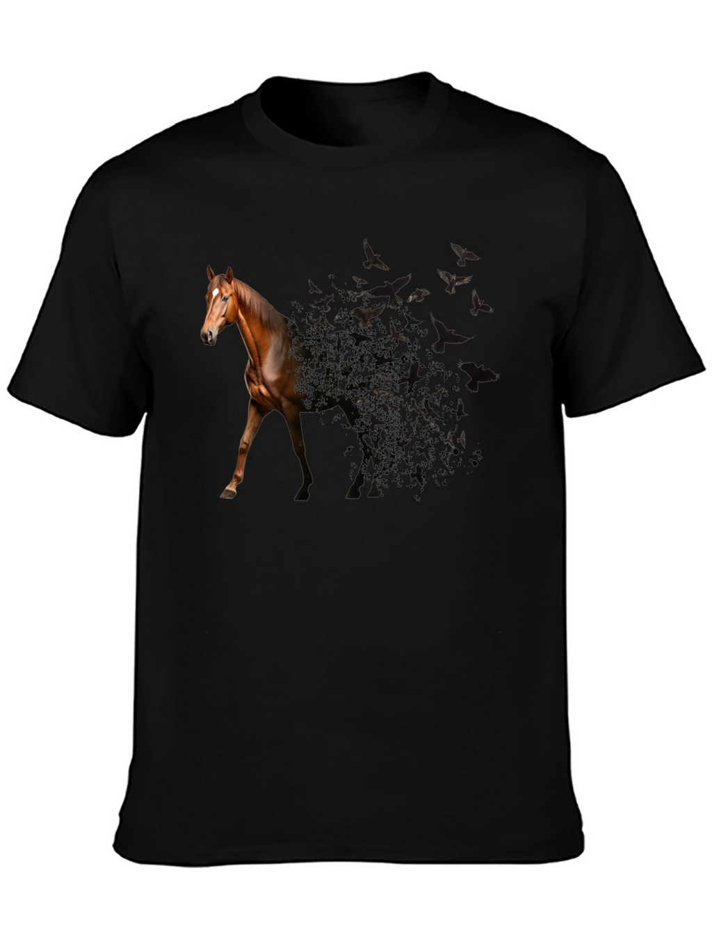 Horse to Birds Black Graphic Tee