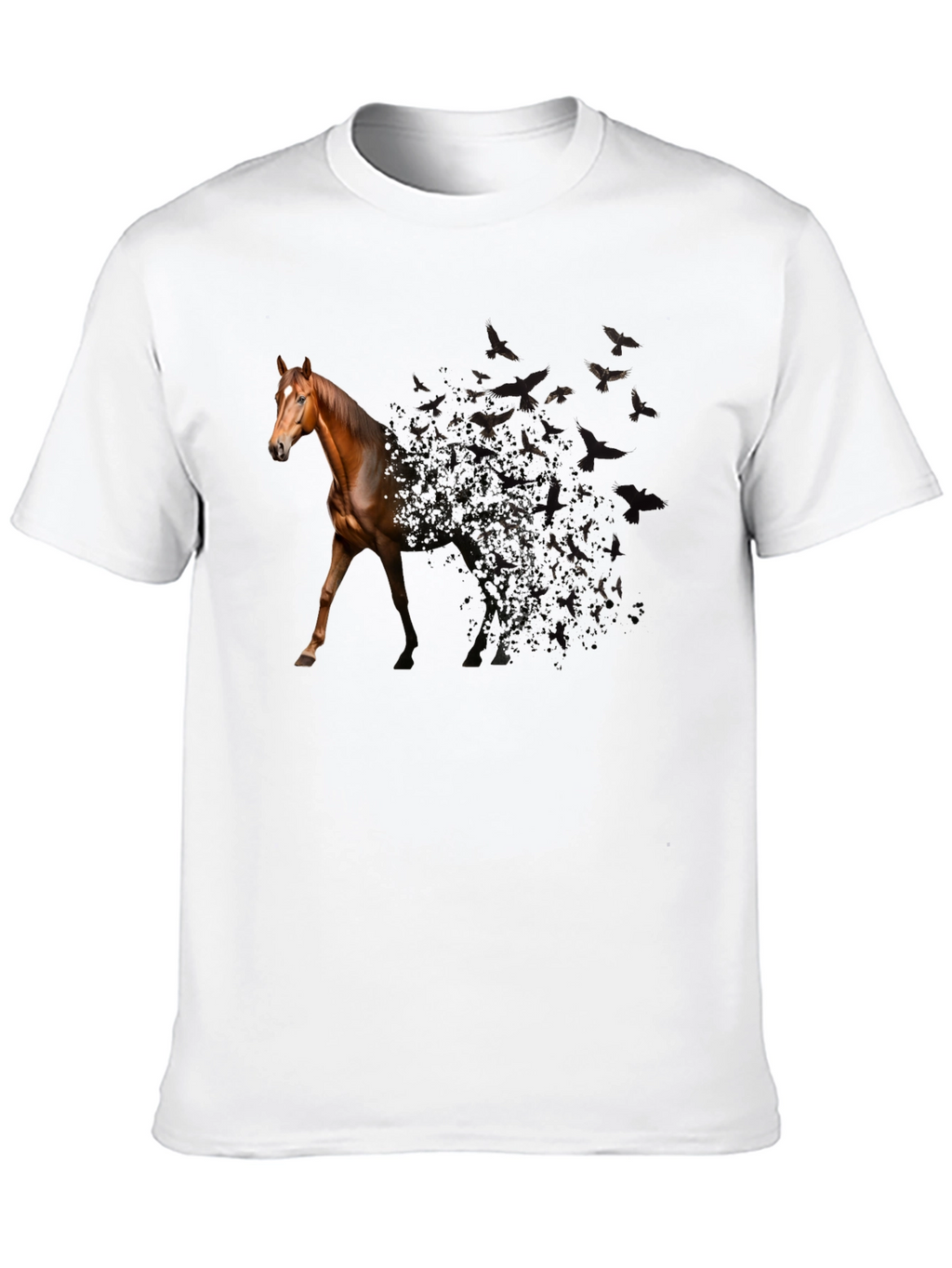 Horse to Birds Black Graphic Tee