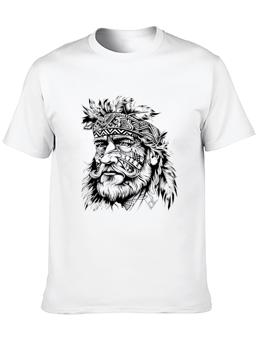 Tribal Chief Graphic Black T-Shirt
