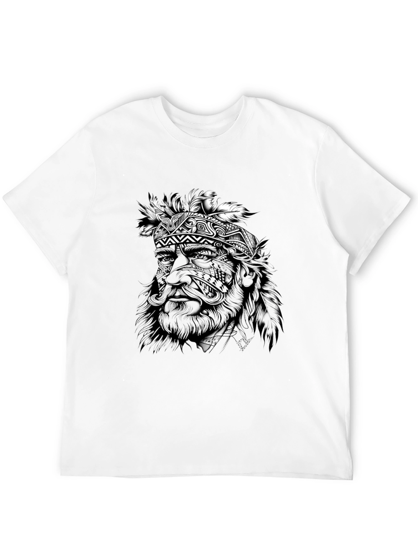 Tribal Chief Graphic Black T-Shirt