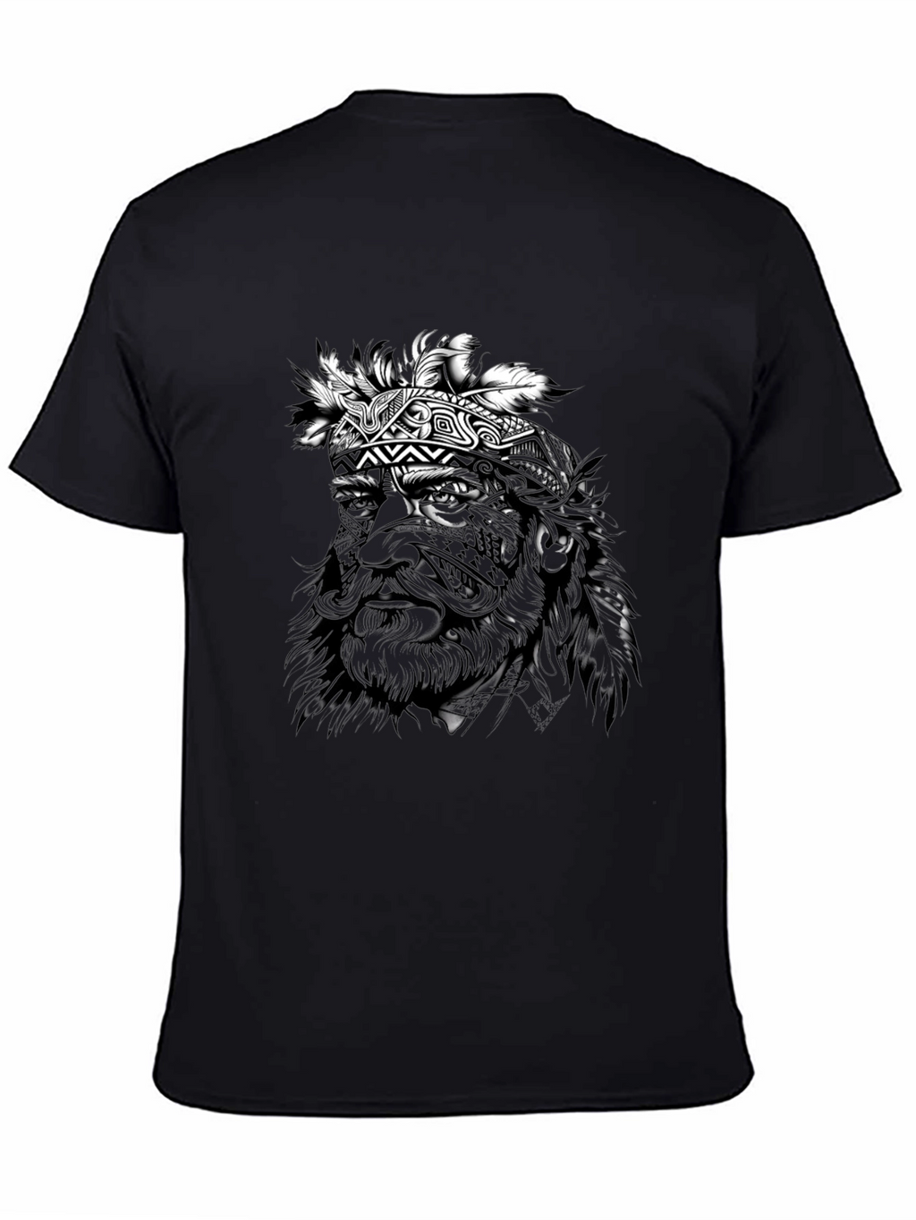 Tribal Chief Graphic Black T-Shirt