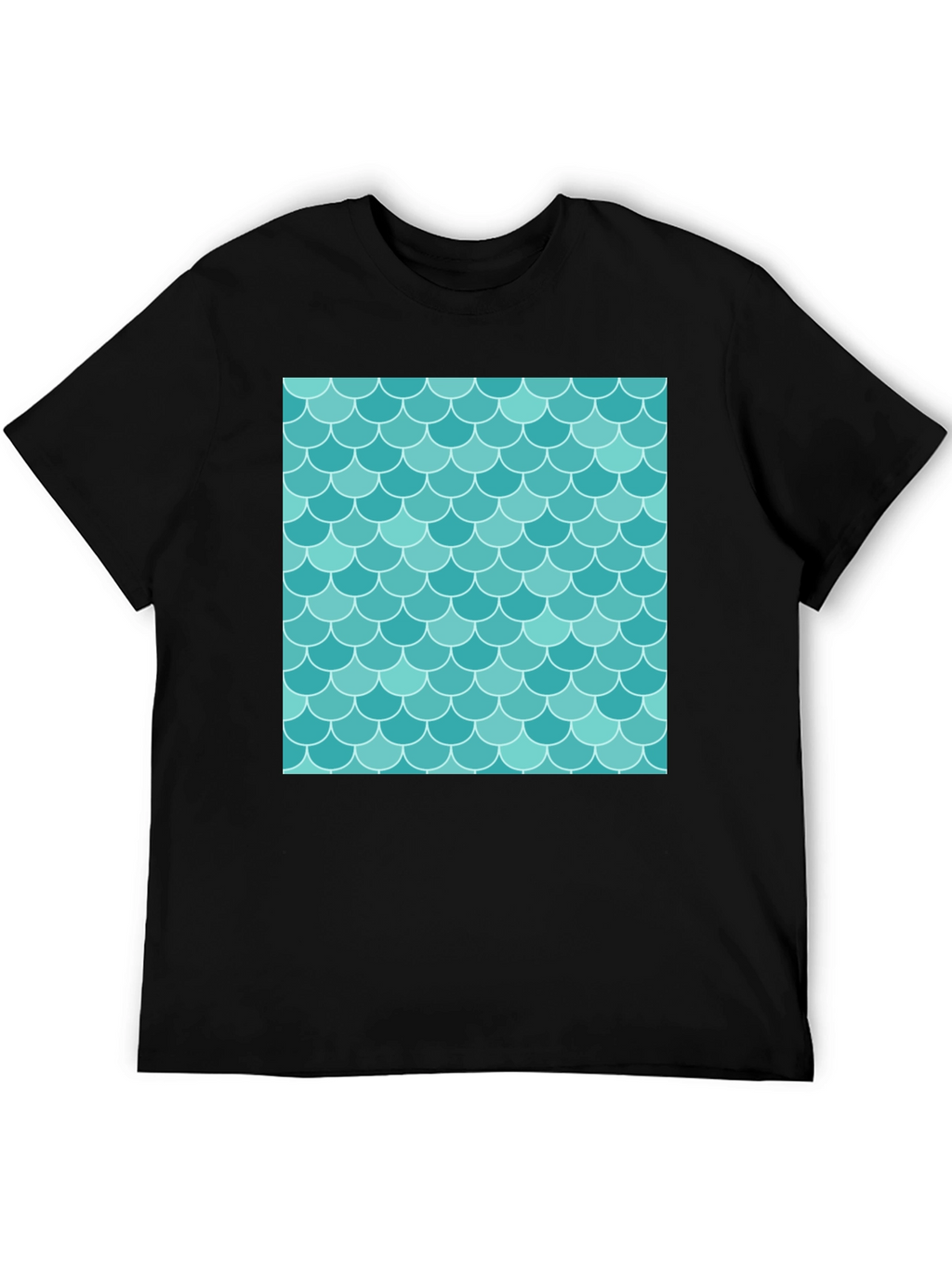 Mermaid Scale Pattern Tee - Stylish Graphic T-Shirt