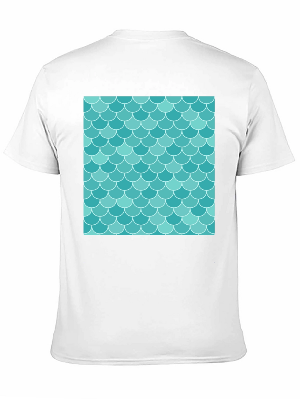 Mermaid Scale Pattern Tee - Stylish Graphic T-Shirt