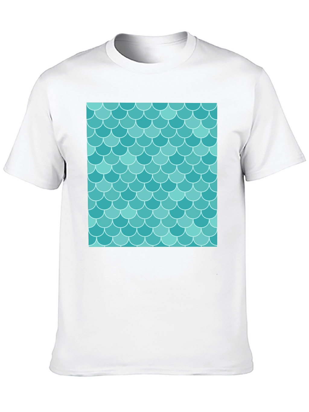 Mermaid Scale Pattern Tee - Stylish Graphic T-Shirt