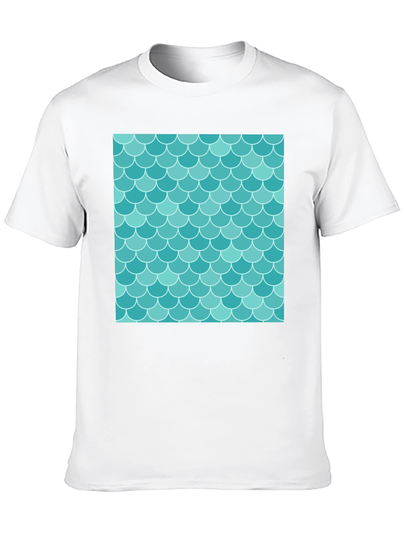 Mermaid Scale Pattern Tee - Stylish Graphic T-Shirt