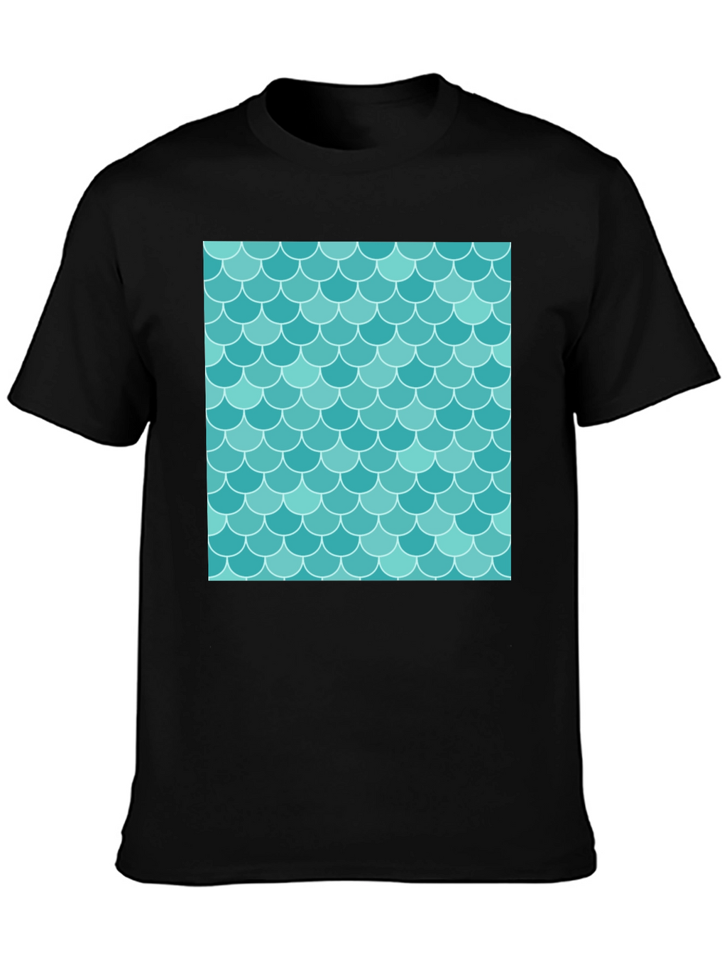 Mermaid Scale Pattern Tee - Stylish Graphic T-Shirt