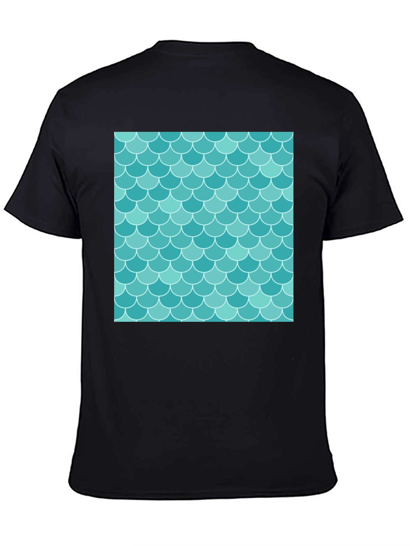 Mermaid Scale Pattern Tee - Stylish Graphic T-Shirt