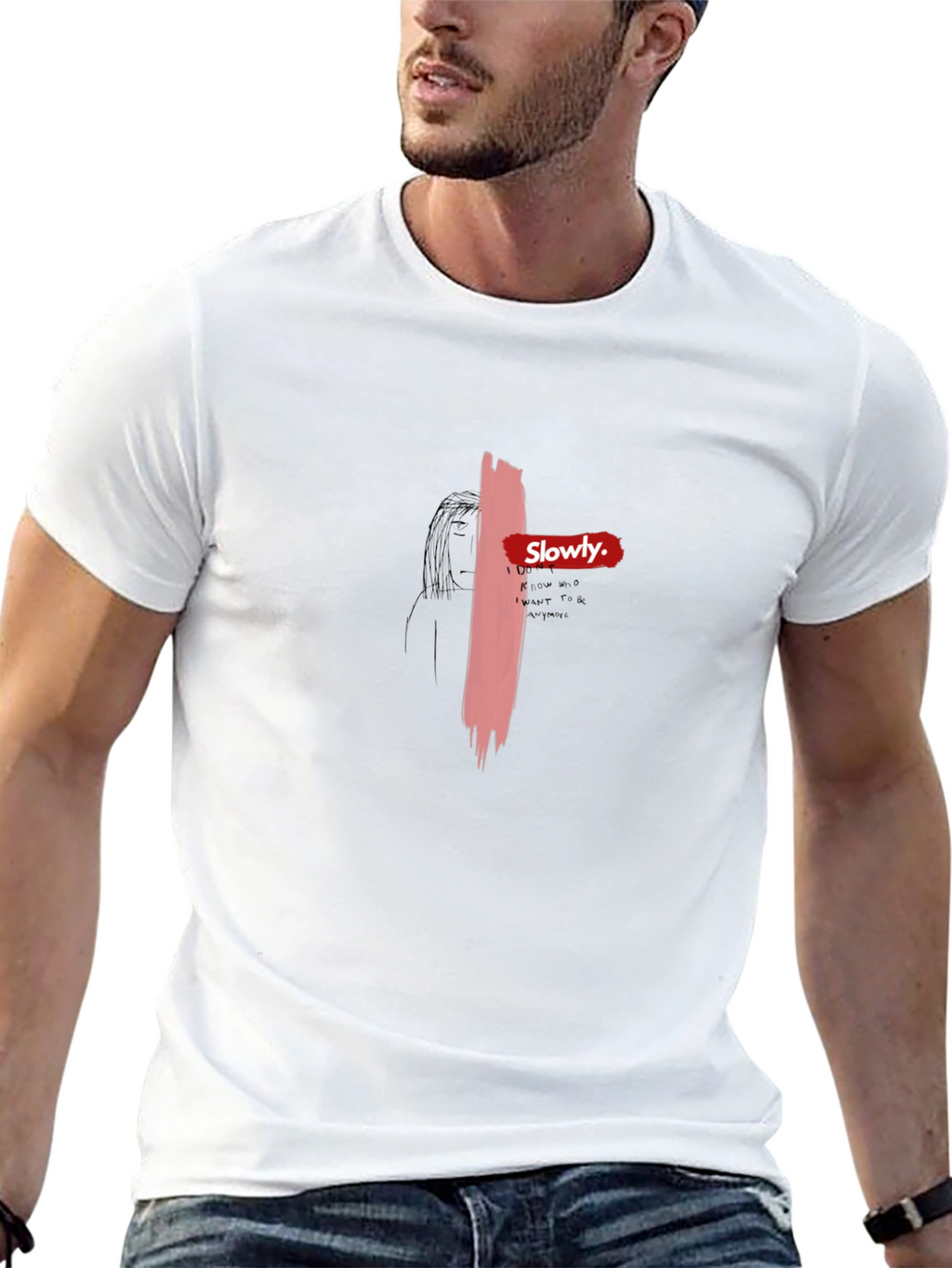Slowly T-Shirt - Black Graphic Tee