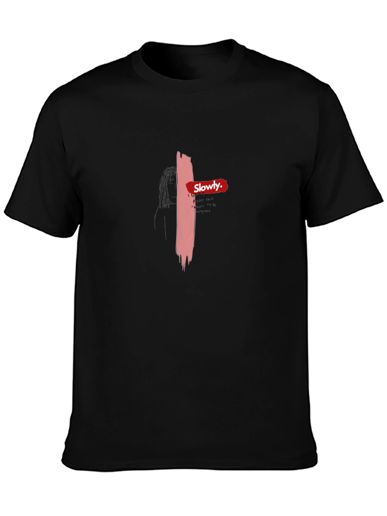 Slowly T-Shirt - Black Graphic Tee
