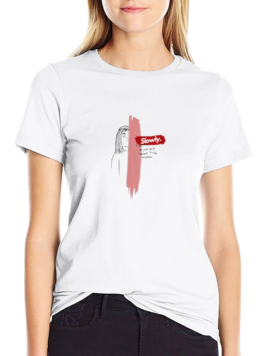 Slowly T-Shirt - Black Graphic Tee