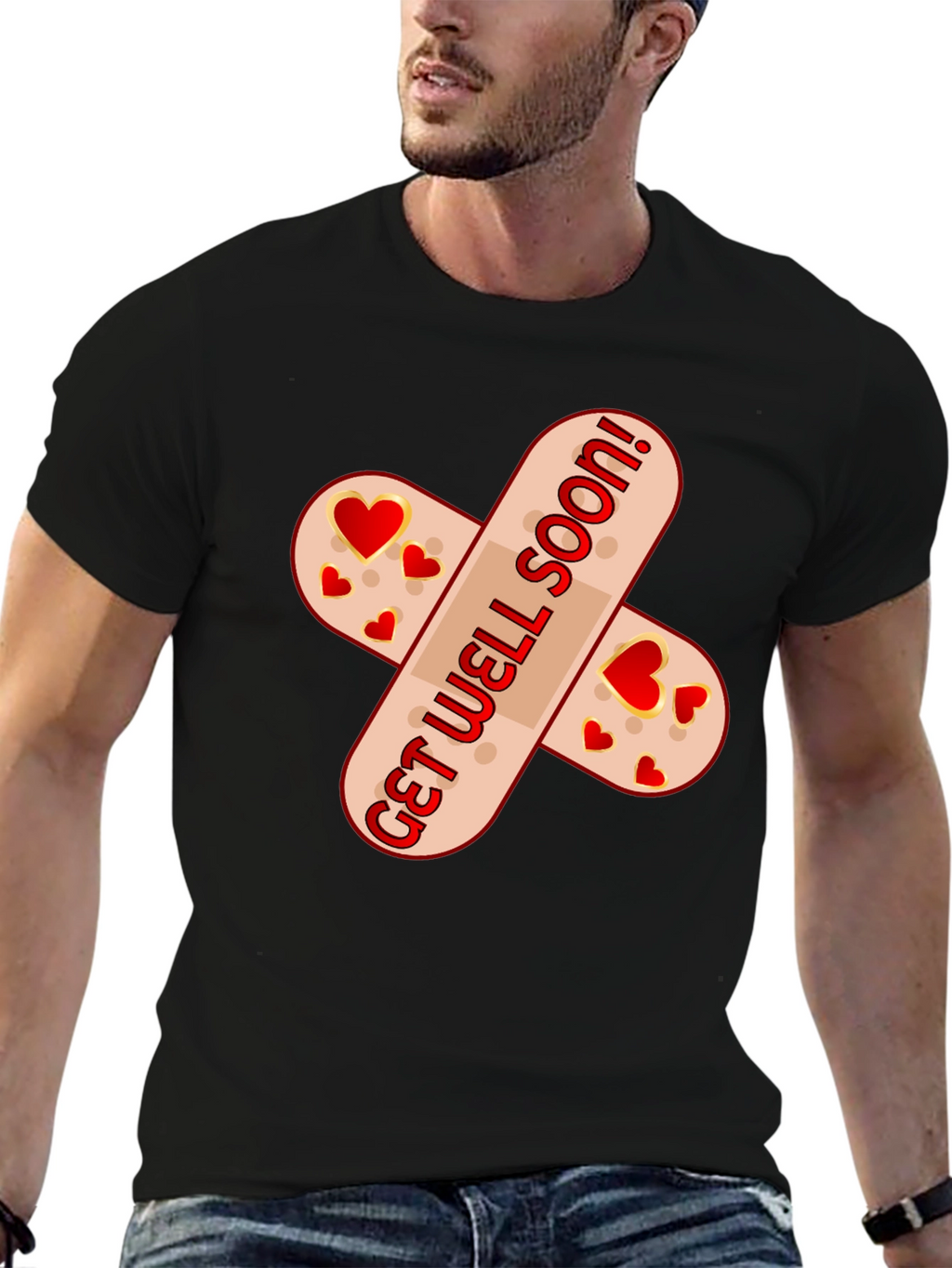 Get Well Soon Bandage T-Shirt - Funny & Heartfelt