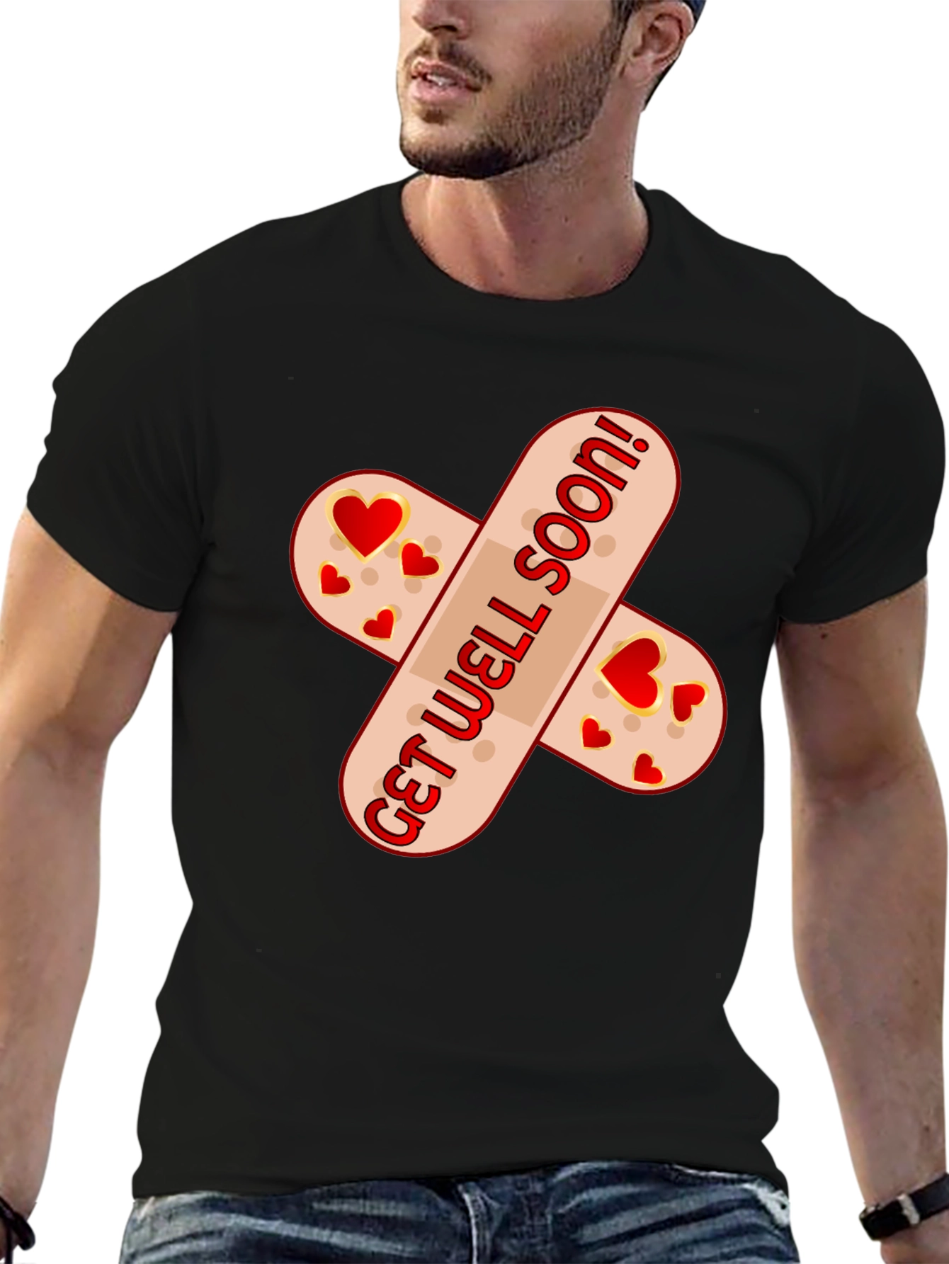 Get Well Soon Bandage T-Shirt - Funny & Heartfelt