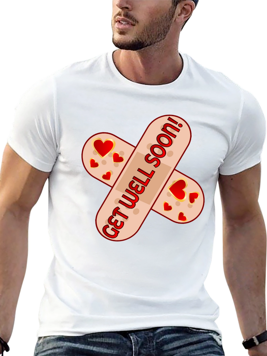 Get Well Soon Bandage T-Shirt - Funny & Heartfelt
