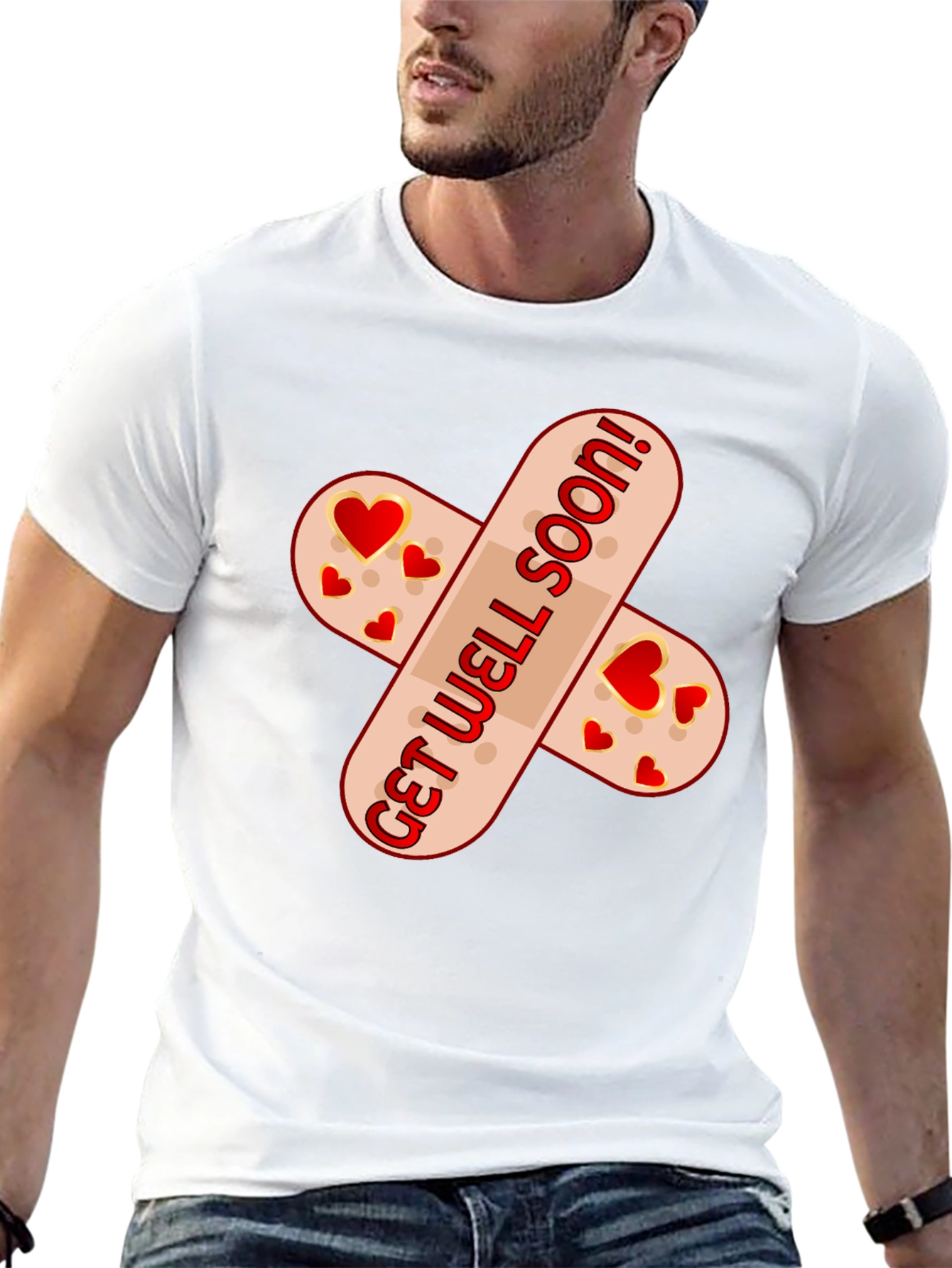 Get Well Soon Bandage T-Shirt - Funny & Heartfelt