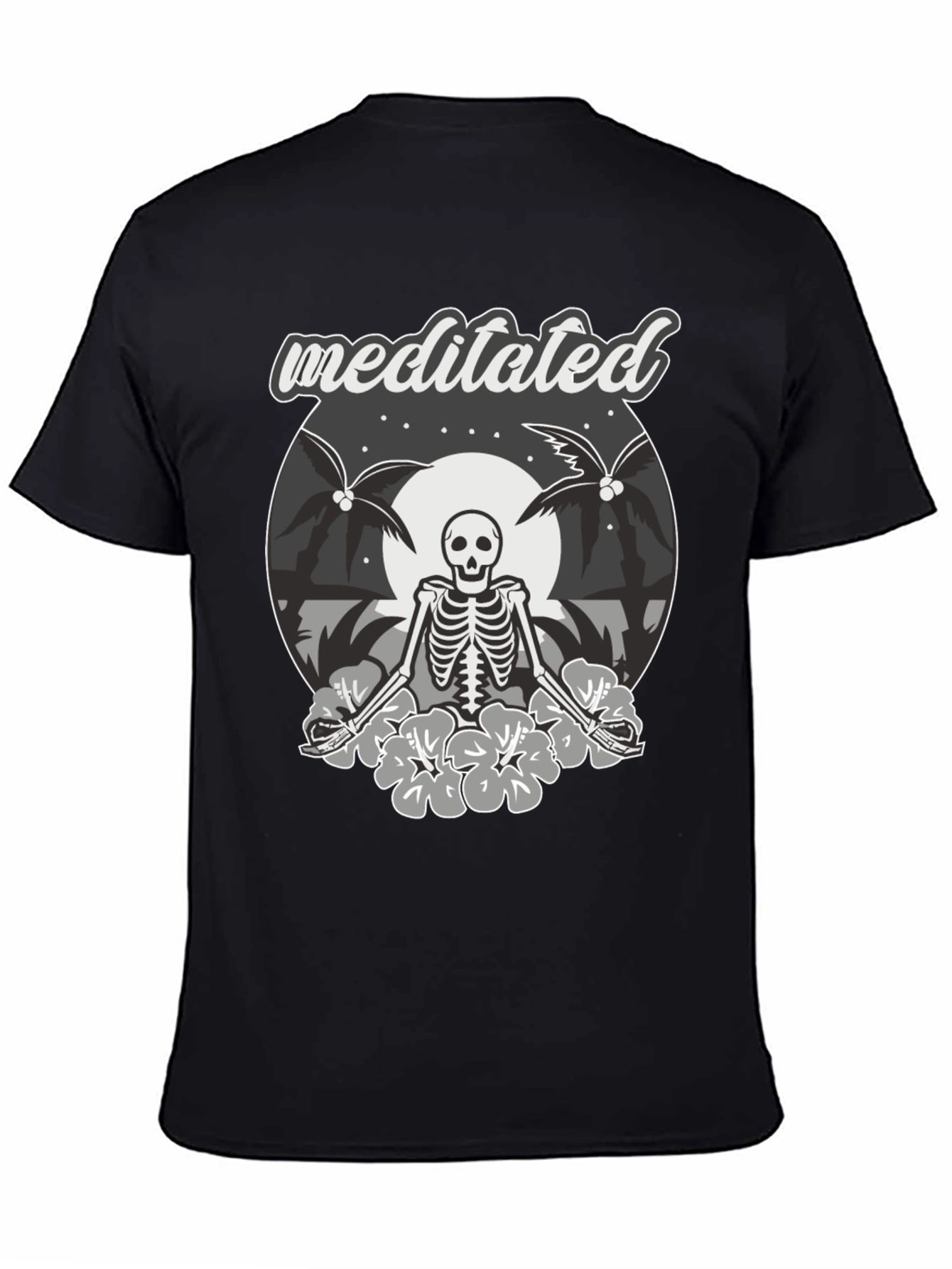 Meditated Skeleton Graphic T-Shirt