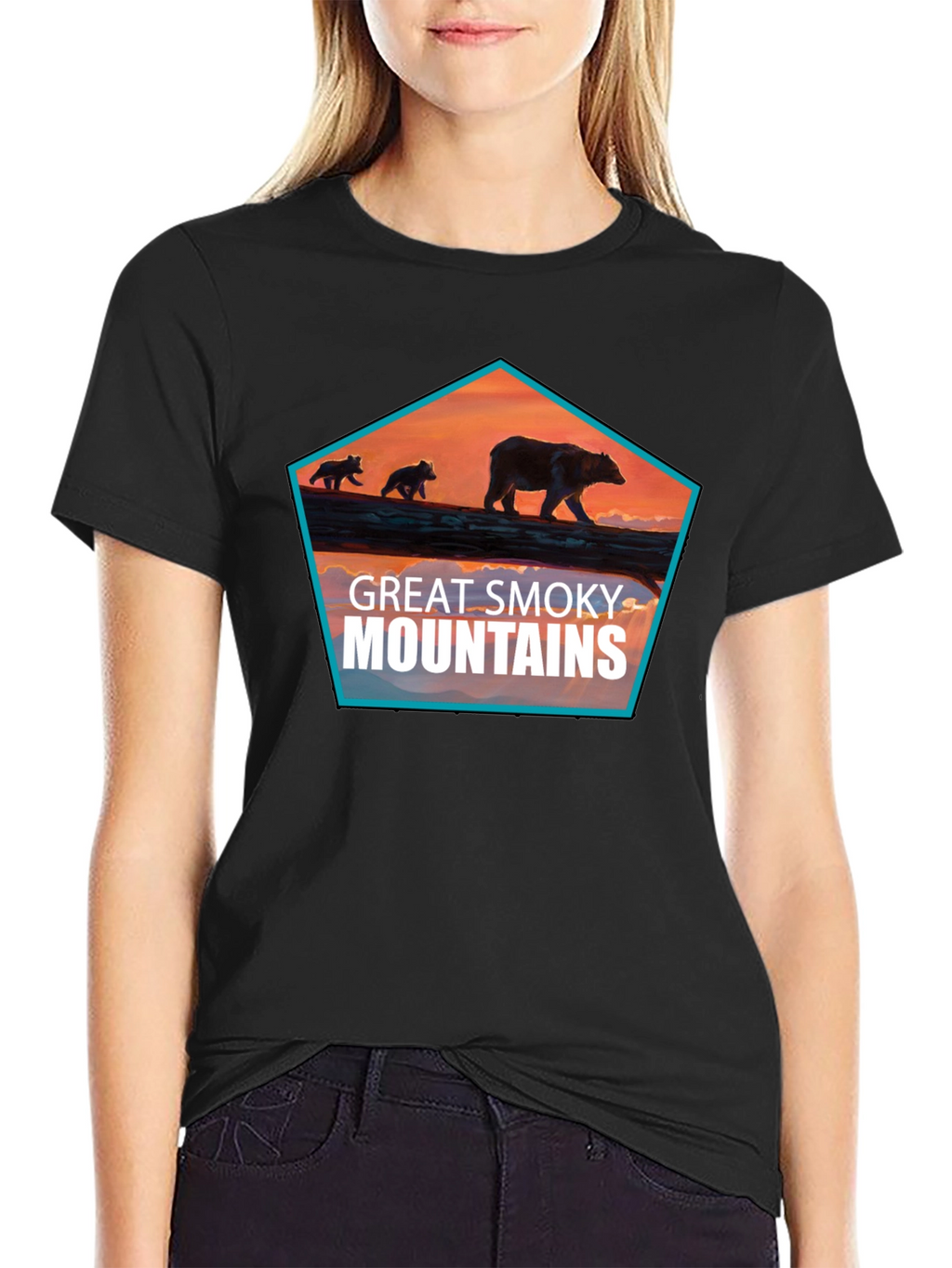 Great Smoky Mountains Bear Graphic T-Shirt