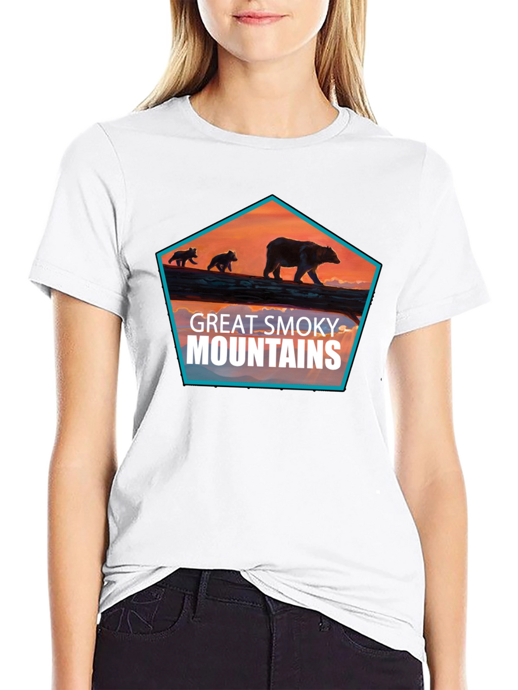 Great Smoky Mountains Bear Graphic T-Shirt